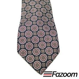 Equus Brown Geometric Circles & Squares Necktie